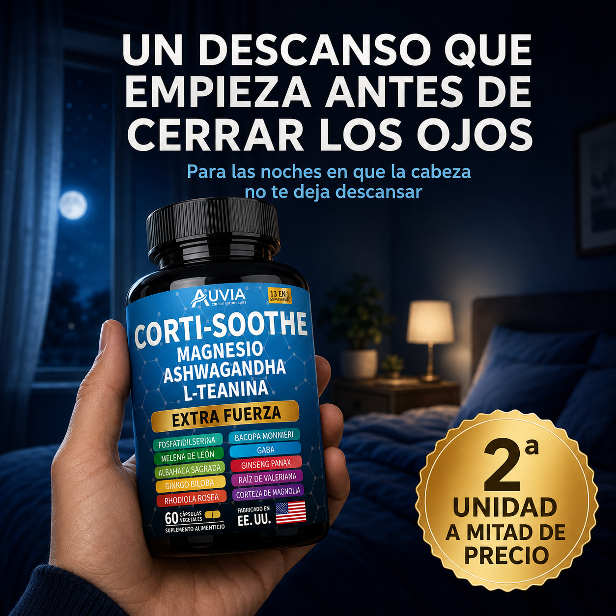 AUVIA™ Corti-Soothe | Tu rutina para noches más tranquilas